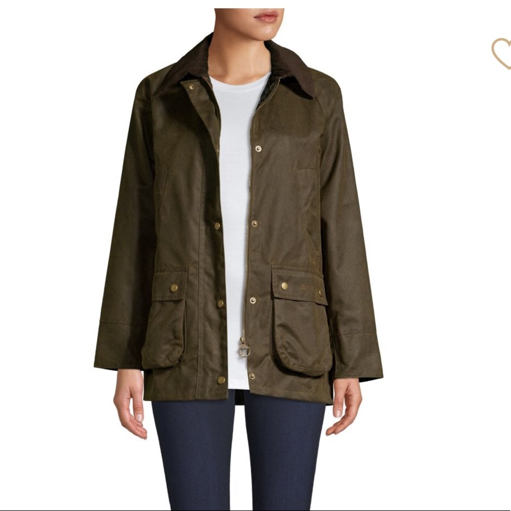 Sage Barbour Beadnell Wax Jacket - Picture 2 of 8